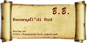 Besenyődi Bod névjegykártya